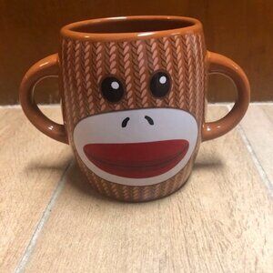 Double Handled Sock Monkey Mug by Galerie